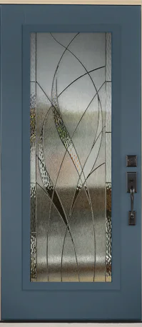 Clear patterned door glass