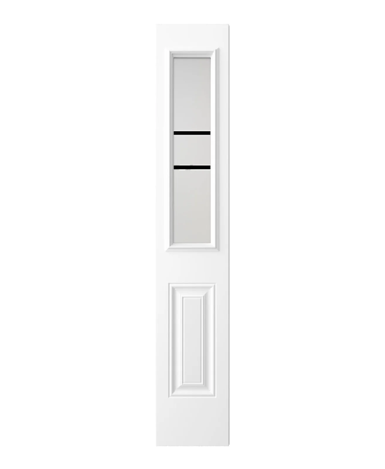 Frosted high-privacy glass in an 8-by-36-inch sidelite