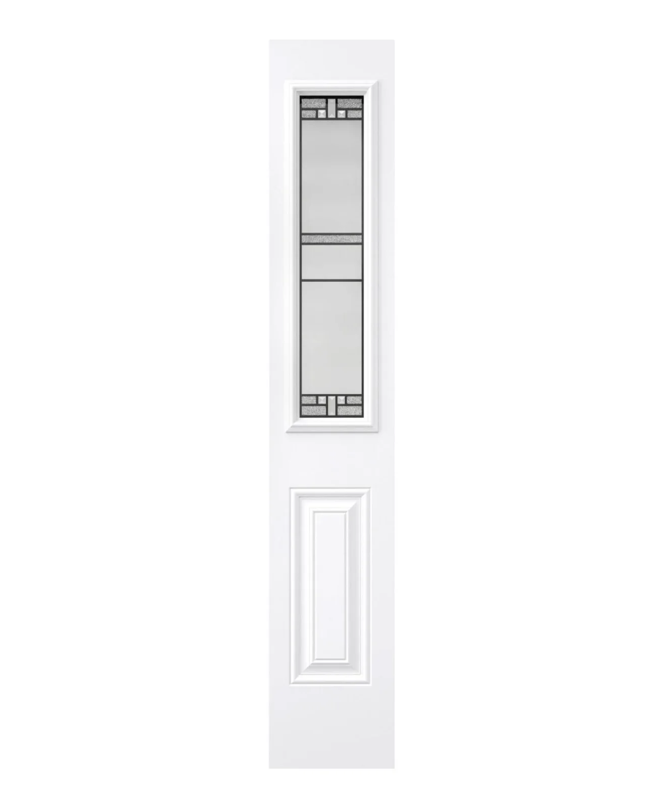 Geometric high-privacy glass in an 8-by-36-inch sidelite