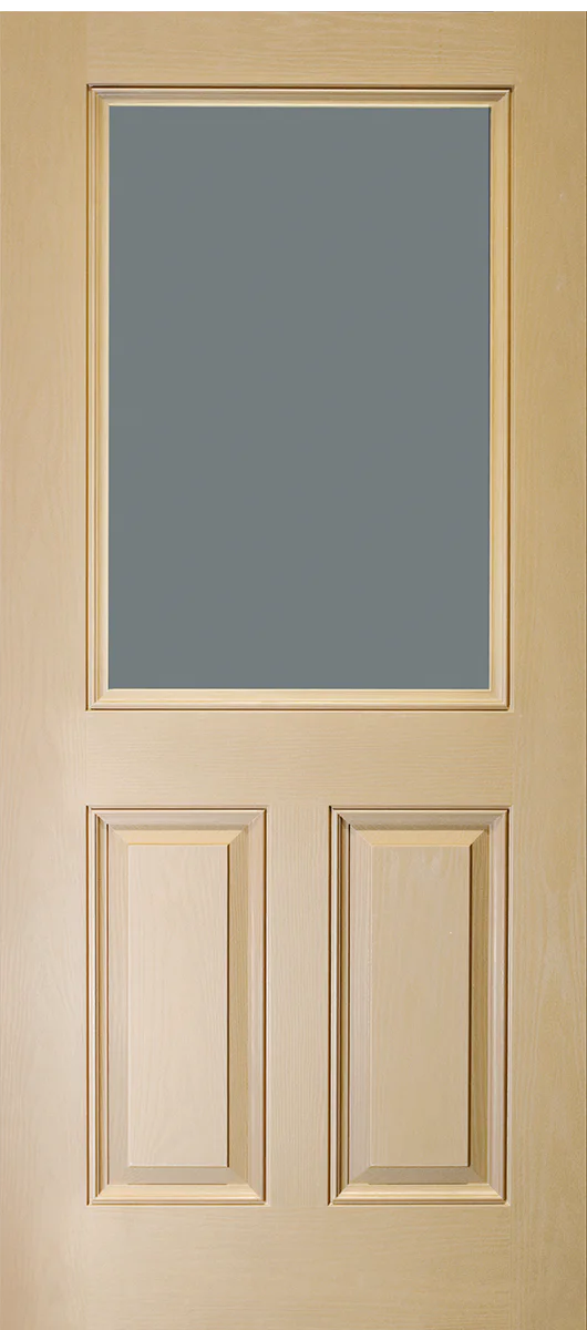 Half-glass fiberglass entry door