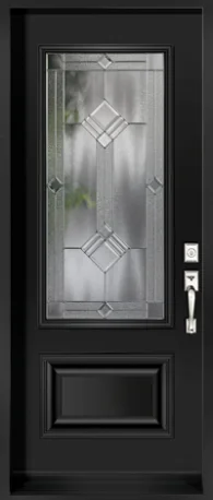 Hammered decorative door glass