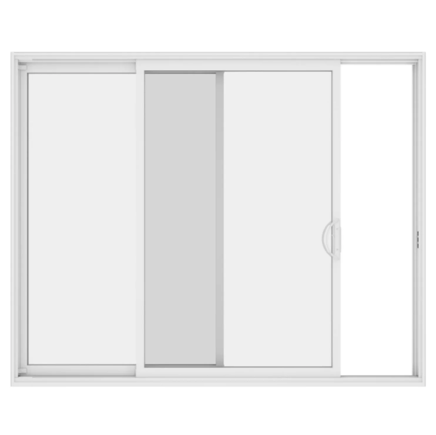 Two-panel sliding patio door front view