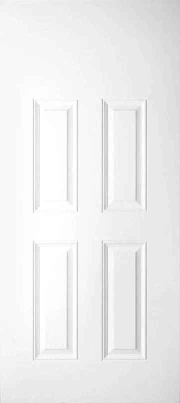Four-panel fiberglass entry door