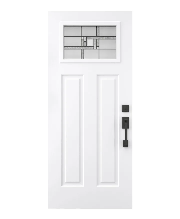 Detail of geometric high-privacy door glass
