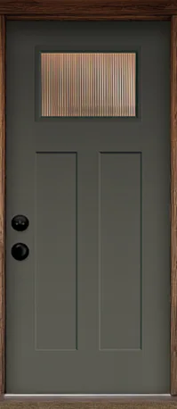 Wide vertical reeded textured door glass