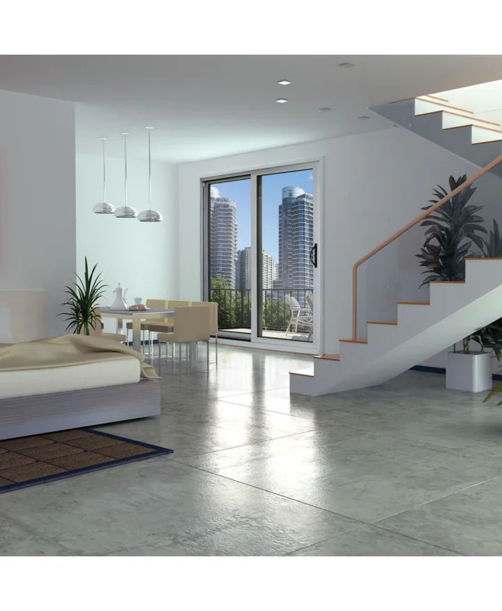 Aluminum patio door frame and panel detail