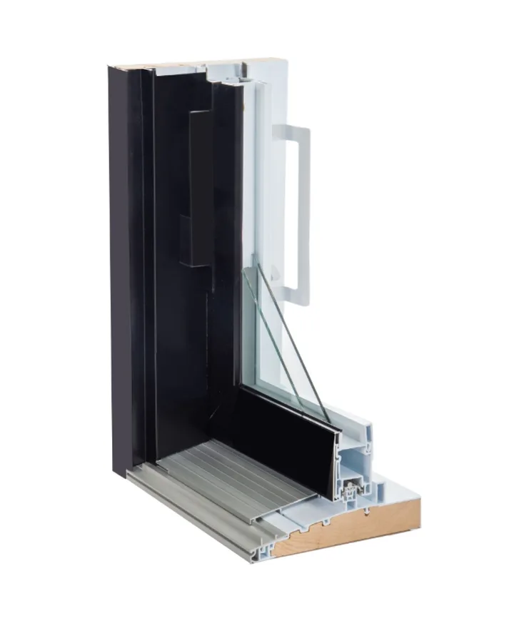 Hybrid patio door shown from the exterior