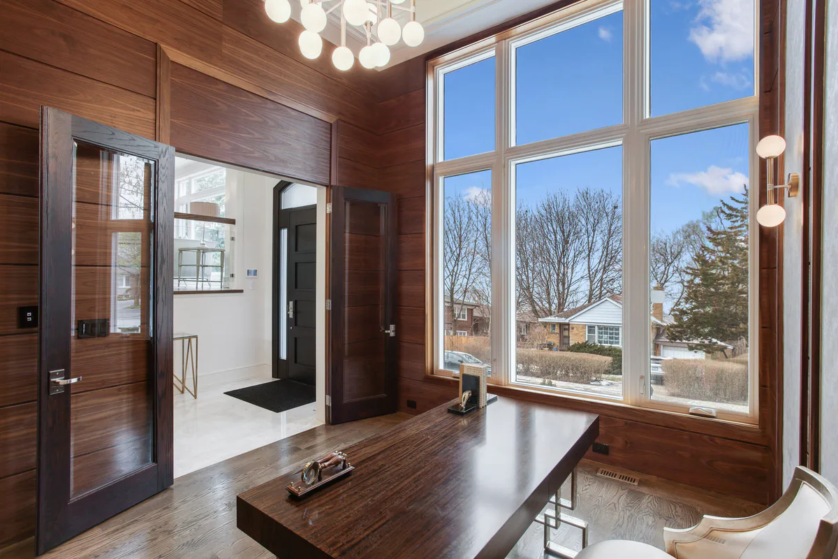 White slim-frame casement replacement window