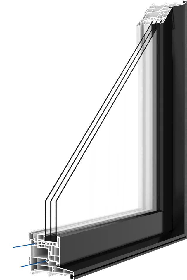 High-Performance Casement Window: operating detail