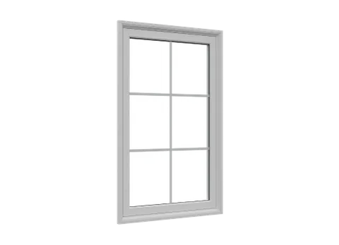 Interior view through a fixed picture window